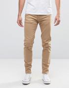 Celio Stretch Skinny Fit 5 Pocket Chino - Stone