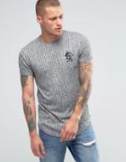 Gym King Ribbed Logo T-shirt In Muscle Fit - Gray
