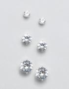 New Look 3 Pack Sterling Silver Stud Earrings - Silver