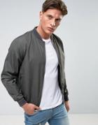 Brave Soul Tipped Cuff Bomber - Green