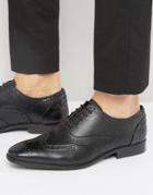 Silver Street Oxford Brogues In Black Leather - Black