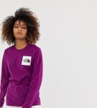 The North Face Fine Long Sleeve T-shirt In Purple - Purple