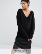 Micha Lounge V Plunge Sweater - Black