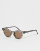 Quay Australia Live And Learn Sunglasses In Gray/brown-multi