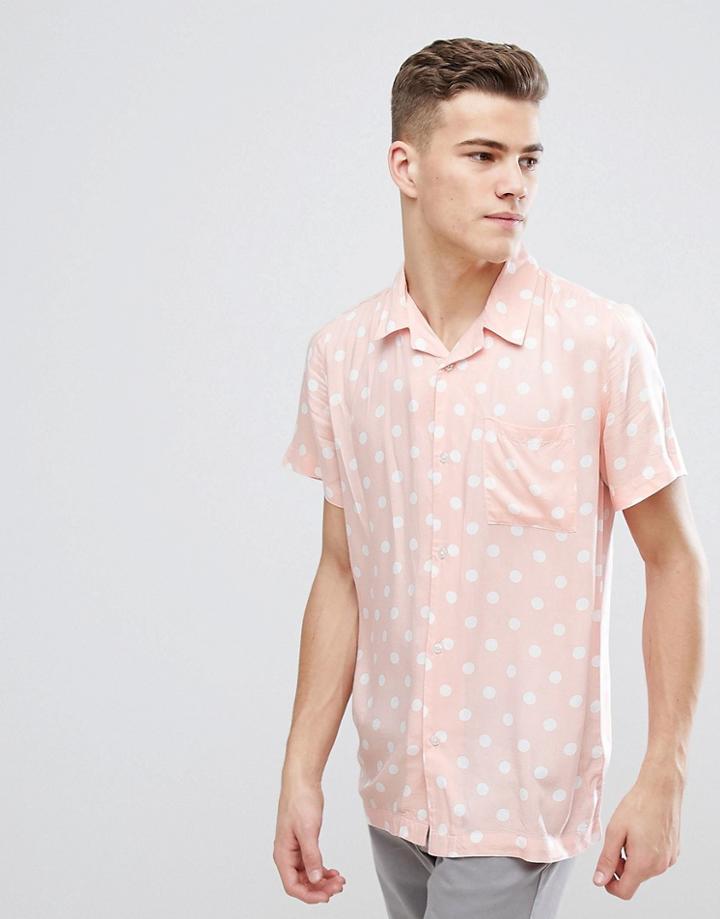 D-struct Vintage Polka Dot Shirt - Pink