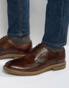 Base London Turner Leather Brogue Shoes - Brown