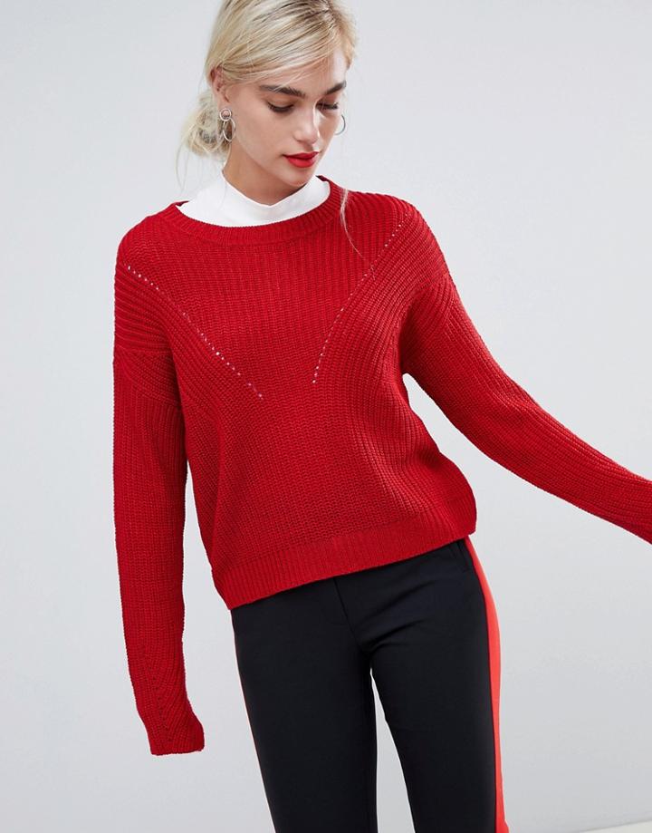 Stradivarius Basic Knitted Sweater - Black