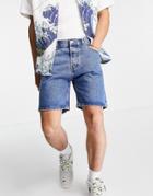 Weekday Vacant Shorts In Harper Blue-blues