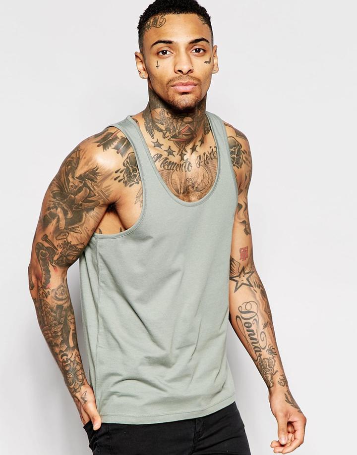 Asos Classic Tank In Green - Green