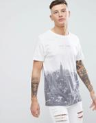 New Look T-shirt With Faded City Print In White - White
