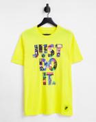 Nike Just Do It Worldwide Logo T-shirt In Yellow