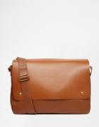 Asos Satchel In Brown With Matte Finish - Brown