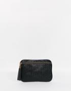 Asos Weave Clutch Bag With Tassel - Black