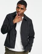 Asos Design Lightweight Nylon Coach Jacket In Black