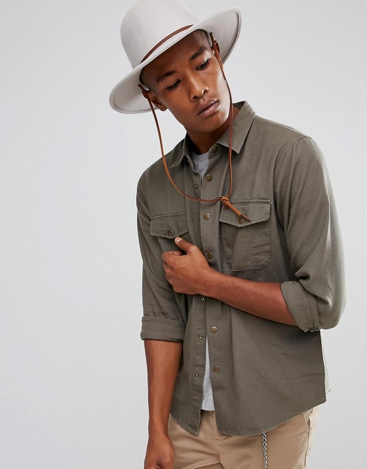 Brixton Nevada Shirt In Relaxed Fit - Green