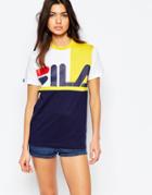 Fila Oversized Boyfriend T-shirt With Color Block Front Logo