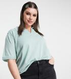 Only Curve Polo Top In Light Green