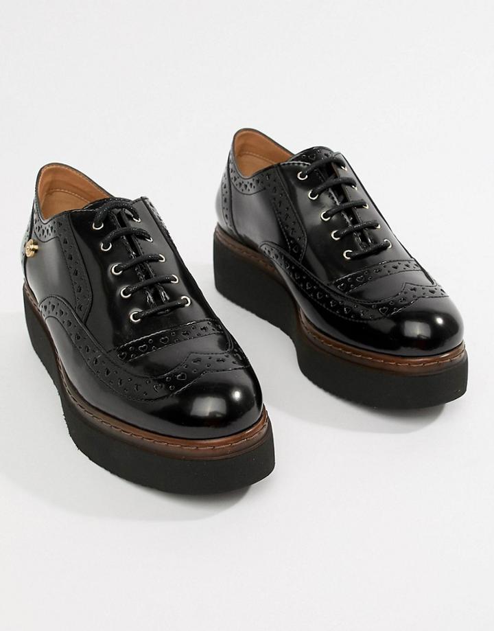 Love Moschino Chunky Flatform Shoes - Black