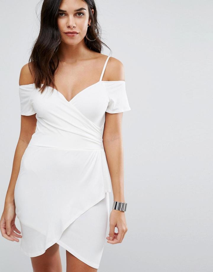 Love Bardot Pencil Dress - Cream
