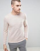 Selected Homme Sweatshirt In Reverse Loopback With Pocket - Pink