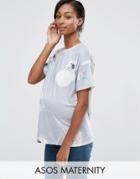 Asos Maternity T-shirt With Pretty Floral Spot - Multi