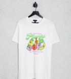 New Look Oversized T-shirt With Eat More Plants Print In White