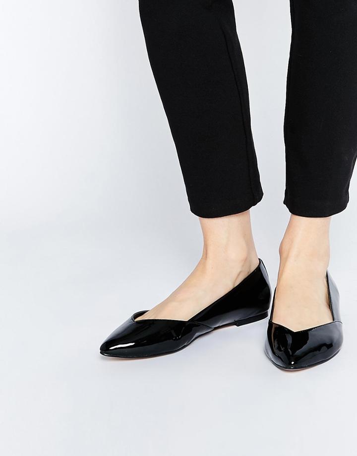 Asos Lucy Wide Fit Ballet Flats - Black