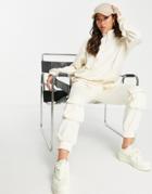 Sixth June Unisex Relaxed High Neck Zip Up Sweatshirt In Stone Set-neutral