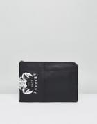 Asos Leather Clutch With Scorpion Design - Black
