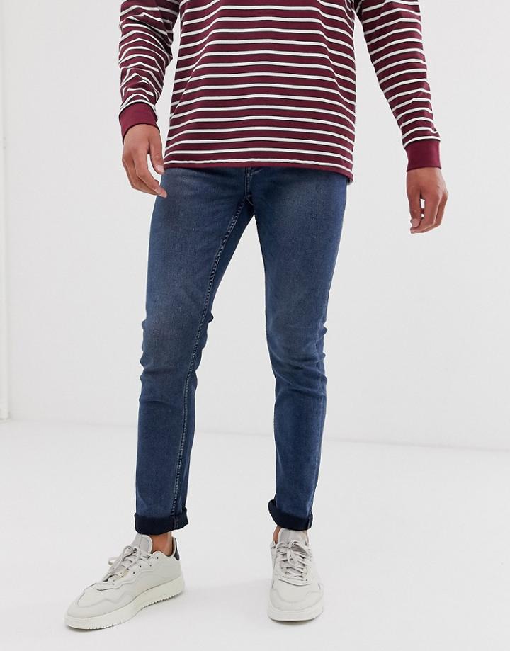 Only & Sons Slim Fit Jeans In Dark Blue
