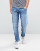Wrangler Tapered Fit Jeans In Cocktail Time Blue - Blue