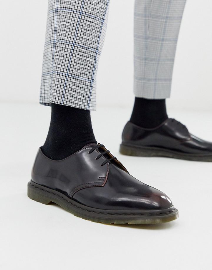 Dr Martens Archie 3 Eye Shoes In Cherry Red Arcadia