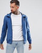 Blend Lightweight Jacket With Palm Print Lining - Blue