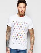 Edwin T-shirt Pin Polka Print In White - White