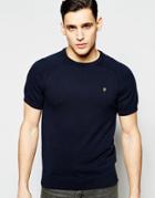 Farah Sweater With Short Sleeves Regular Fit - Navy