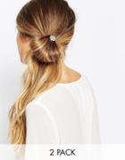 Johnny Loves Rosie Hexagon Hair Ties - Silver