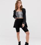 Asos Design Petite Basic Legging Shorts-black