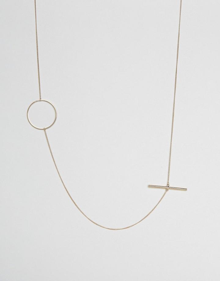 Limited Edition Open Circle Station Long Necklace - Gold