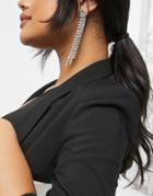 Krystal London Swarovski Crystal Opposite Shower Earrings-clear