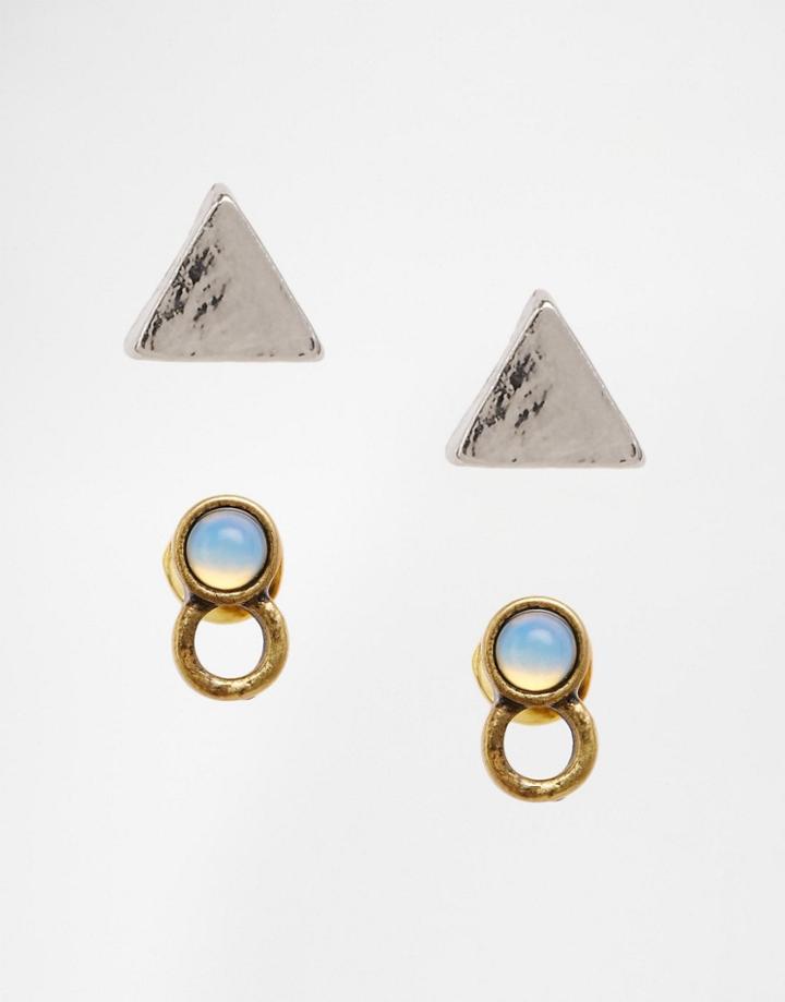 Asos Mini Shape Stud Earring Pack - Multi