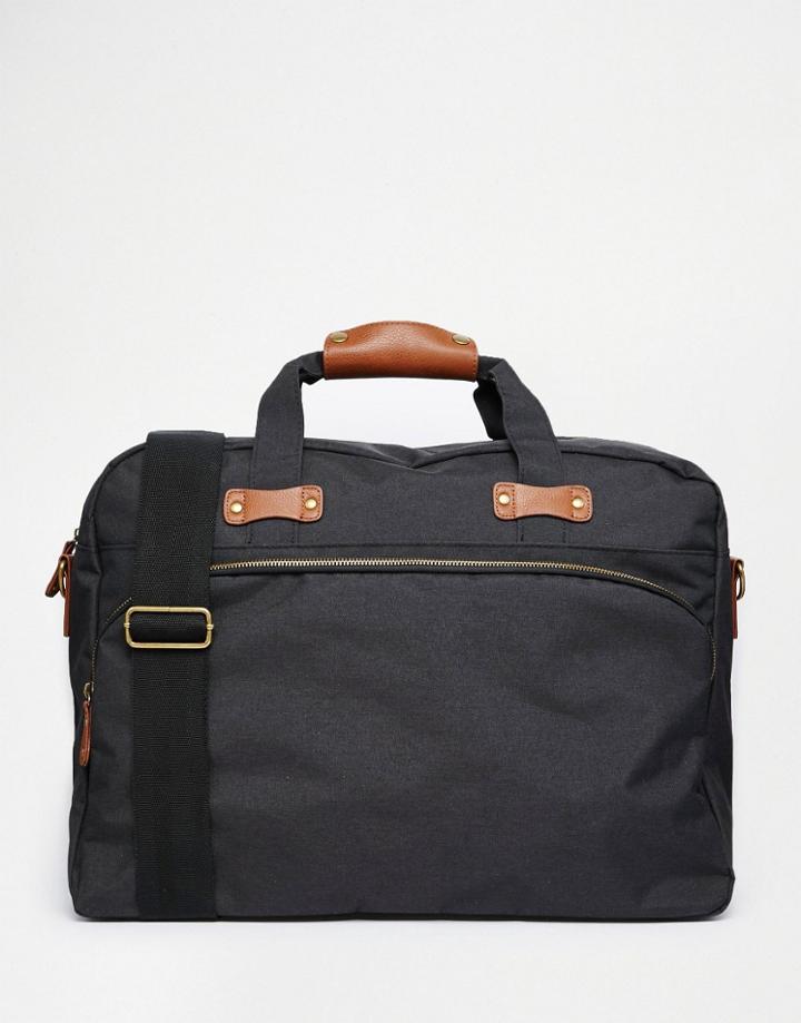 Asos Carryall With Contrast Trims - Black