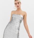 Collusion Sequin Bodycon Mini Dress - Silver