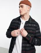 Billabong Off-shore Jacquard Flannel Shirt In Black