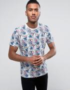 Threadbare New Palm Print T-shirt - White