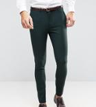 Selected Homme Suit Pant In Superskinny Fit With Stretch - Green