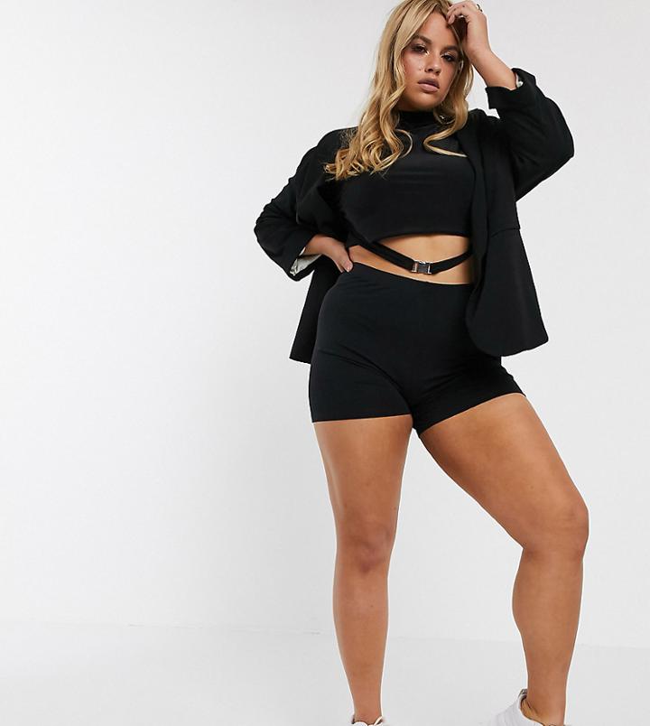 Asos Design Curve Shorter Legging Short-black