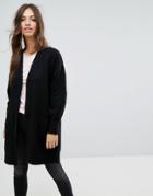 New Look Long Line Cardigan - Black
