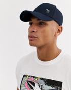 Ps Paul Smith Zebra Logo Baseball Cap In Navy