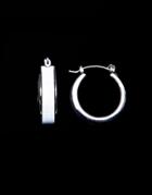 Asos Design Flash Reflective Hoop Earring - Silver