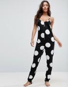 Asos Lounge Giant Spot Jumpsuit - Multi